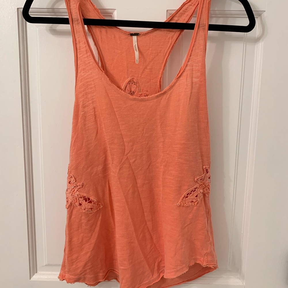 Free People Peach Racerback Tank Size M